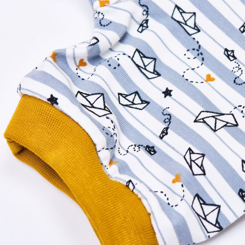 Boys t-shirt "My little golden Ship" made from 95% organic cotton and 5% elasthane