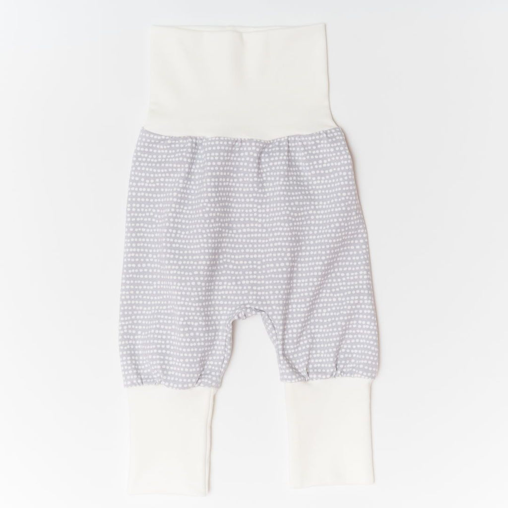 Baby pants "Dotted Lines Grey/Ecru"