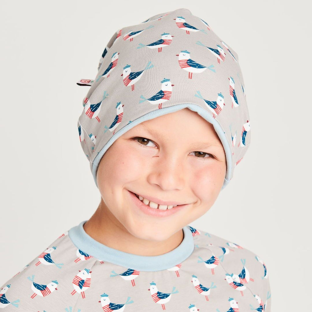 Beanie "Seagull Fiete" made from 96% organic cotton and 4% elastane