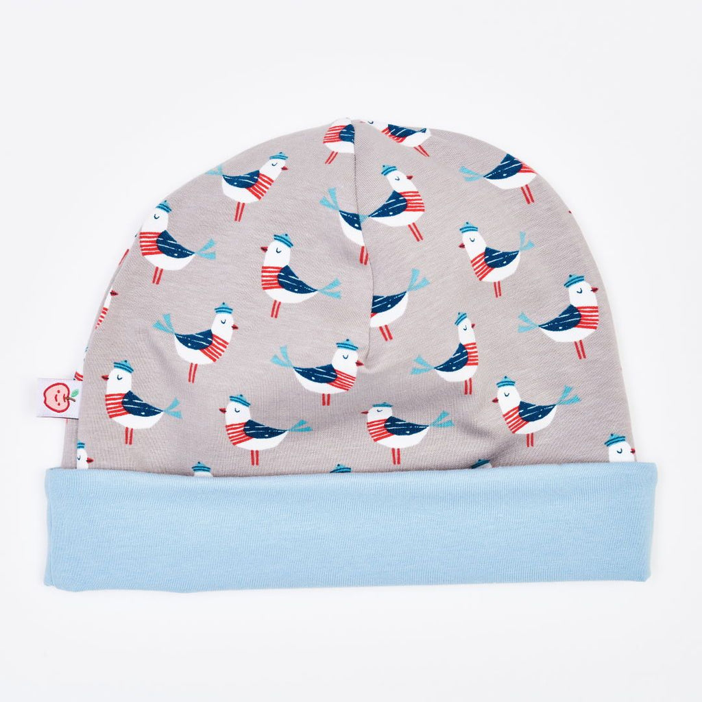 Beanie "Seagull Fiete" made from 96% organic cotton and 4% elastane