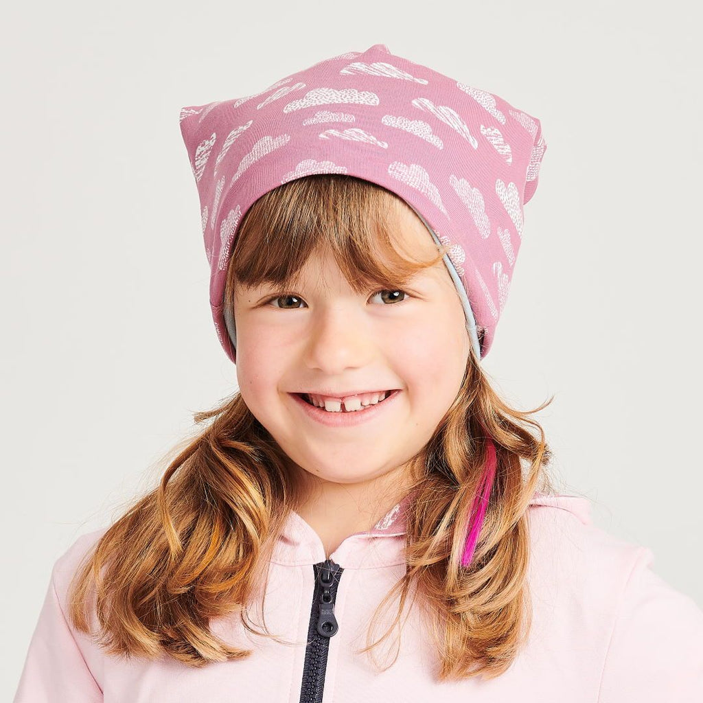 Beanie "Clouds Vintage Rose" made from 96% organic cotton and 4% elastane