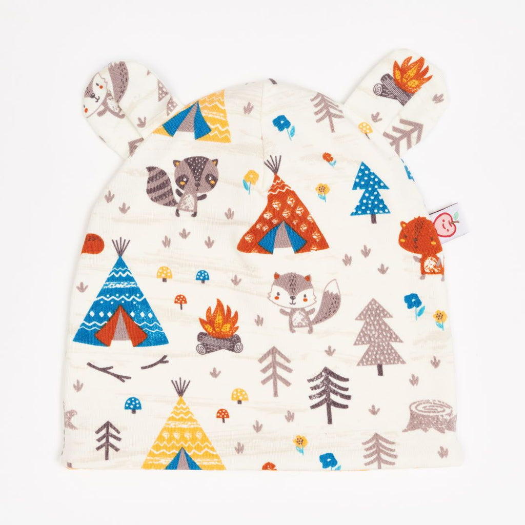 Lined baby hat with ears "Adventure Camp | Rhapsody"