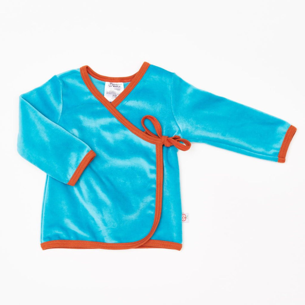 Organic wrap jacket "Nicki Pagoda Blue"