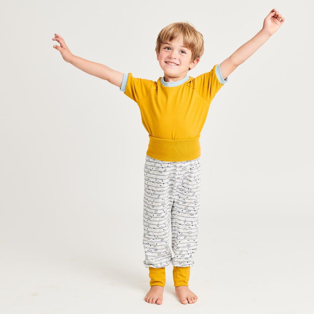 Boys t-shirt "Jersey Ochre" made from 97% organic cotton and 3% elasthane
