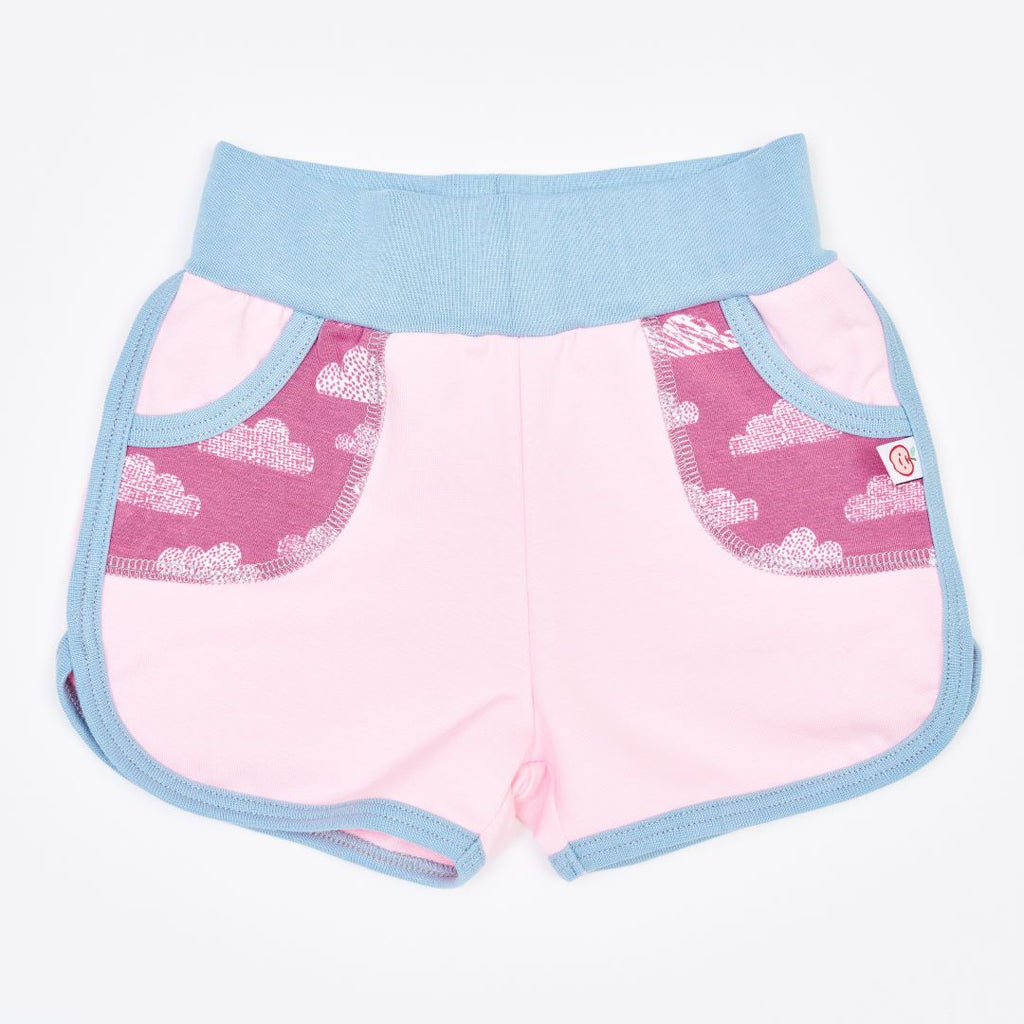 Organic shorts "Summersweat Light Pink | Clouds Vintage Rose" made from 95% organic cotton and 5% elasthane
