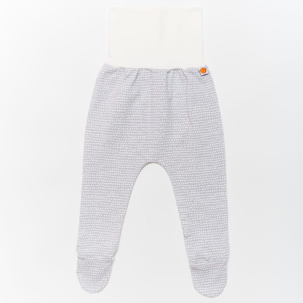 Footed pants "Dotted Lines Grey/Ecru"