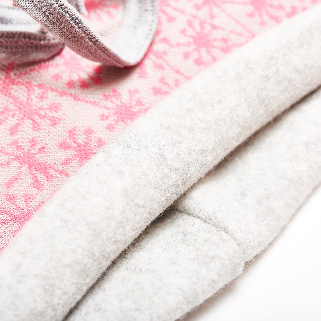 Lined neck warmer "Dandelion Pink/Fleece Grey"