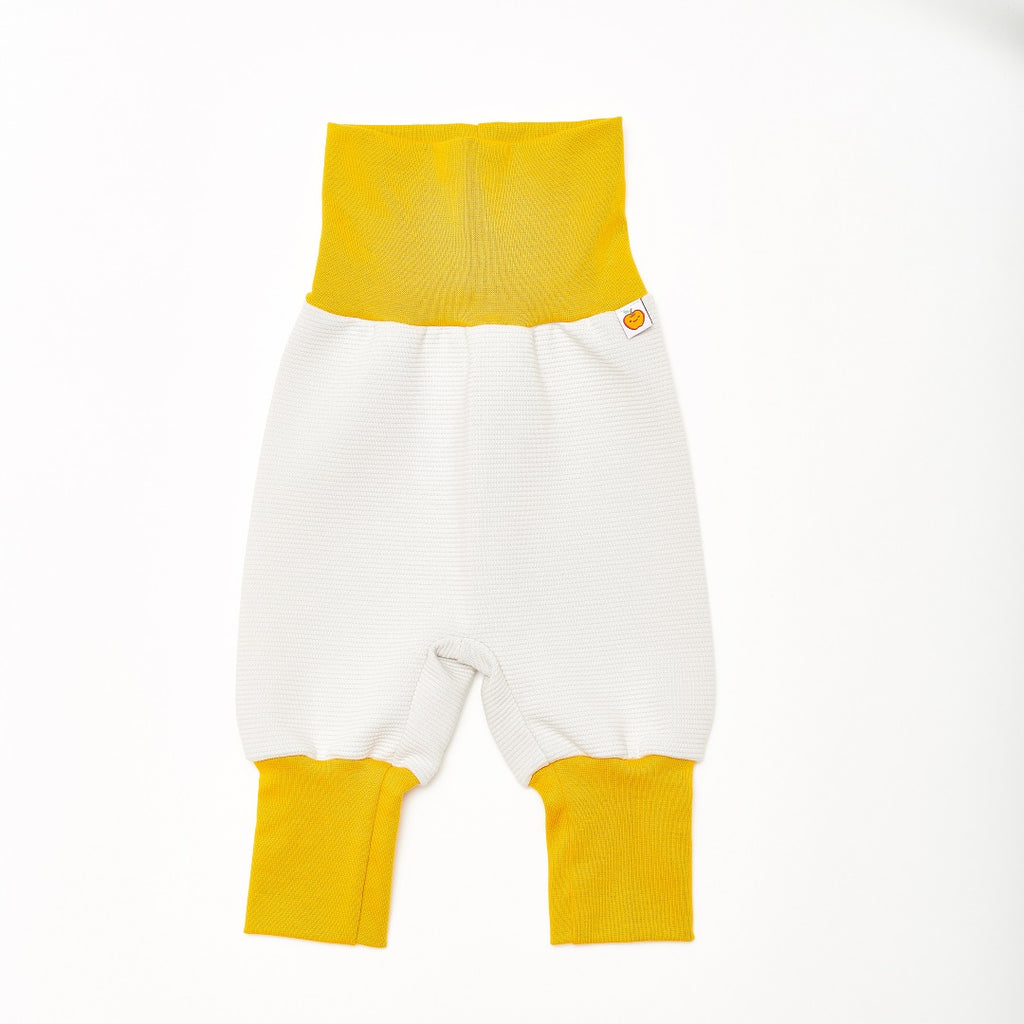 Baby Pants "Rib Glacier/Mustard" - Cheeky Apple