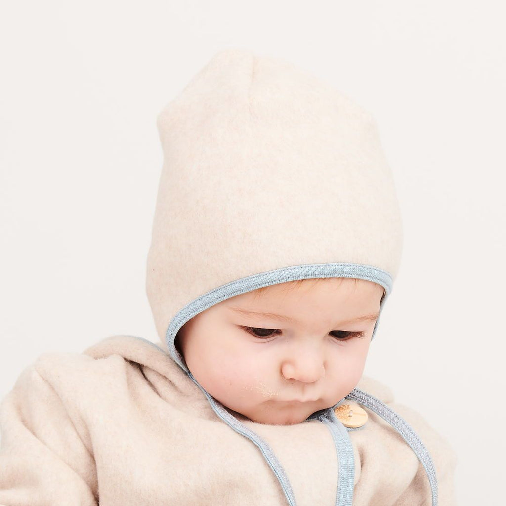 Fleece baby hat with ear flaps "Fleece Nude Marl/Frost"