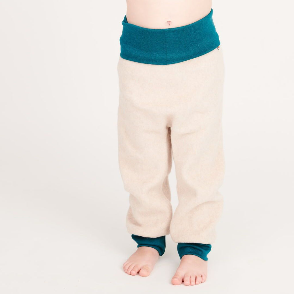 Baby pants "Fleece Nude Marl/Petrol