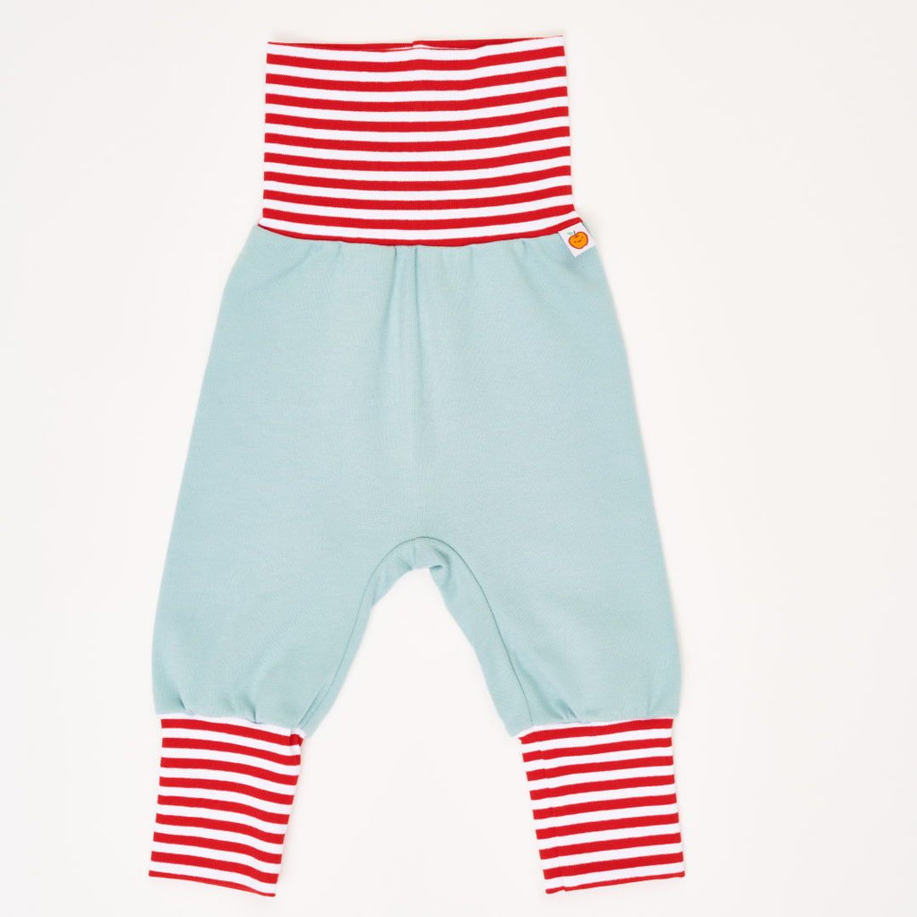 Baby pants "Interlock Slate/Red-White Stripes"