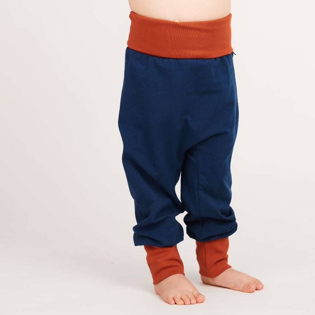 Baby pants "Jersey Indigo/Rust"