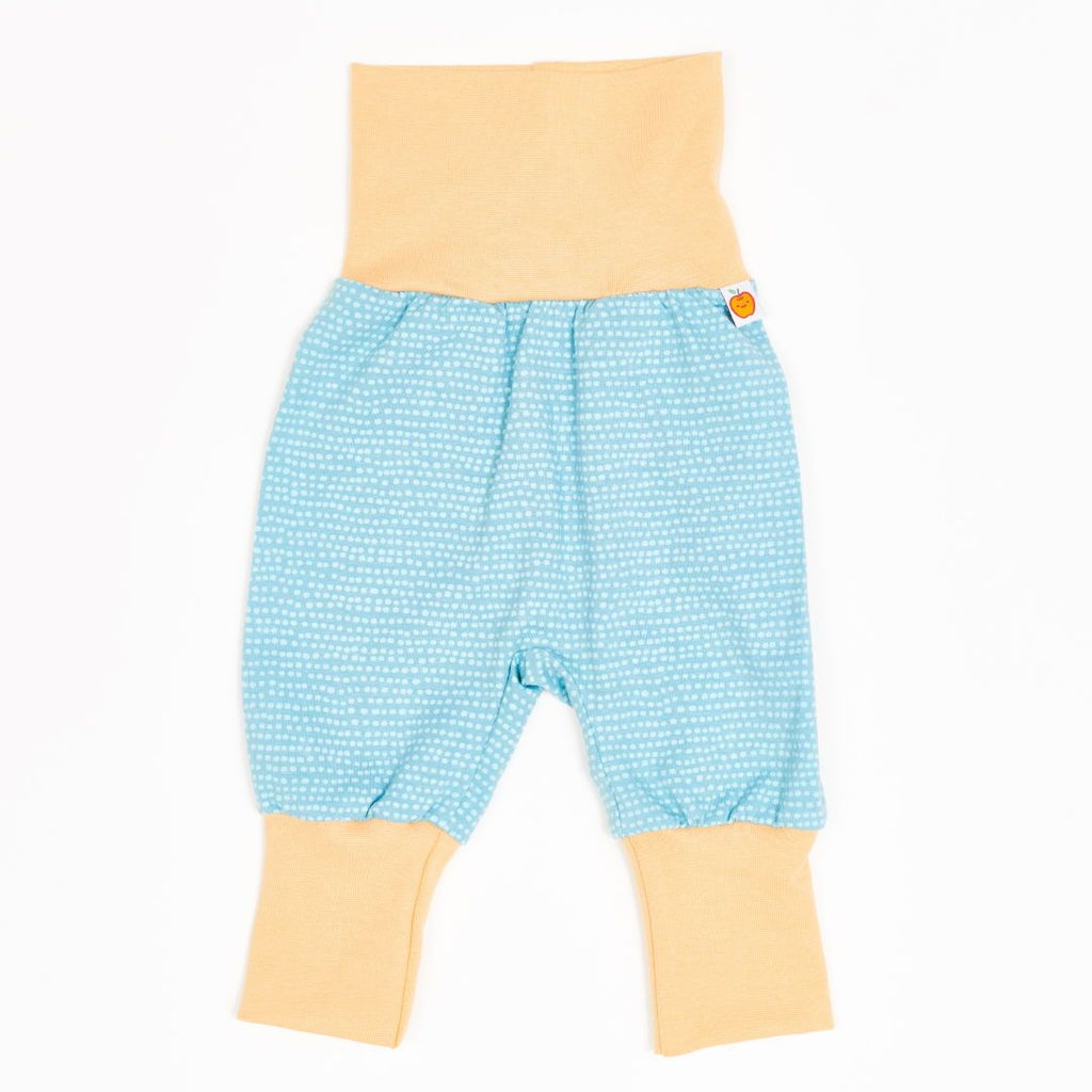 Baby pants "Dotted Lines Turquoise/Cream"