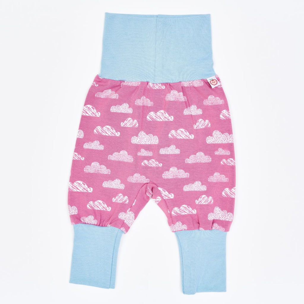 Organic rib pants "Clouds Vintage Rose" made from 95% organic cotton and 5% elasthane