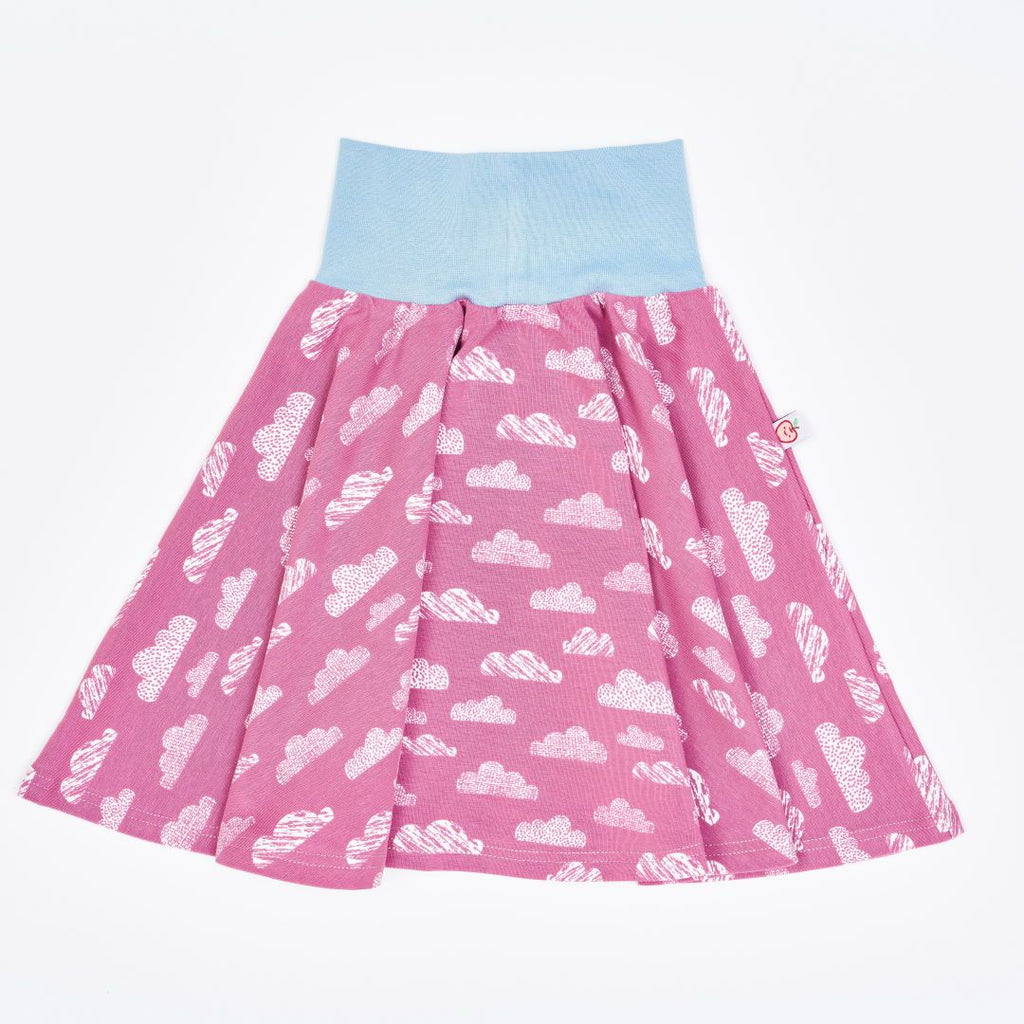Skirt "Clouds Vintage Rose" made from 95% organic cotton and 5% elastane