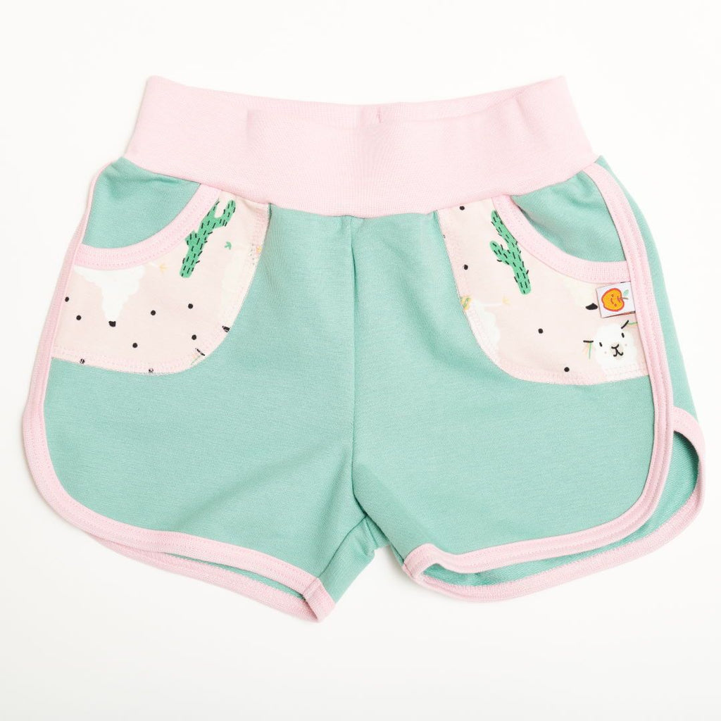 Shorts "Summersweat Mint Green/Alpakas Pink"