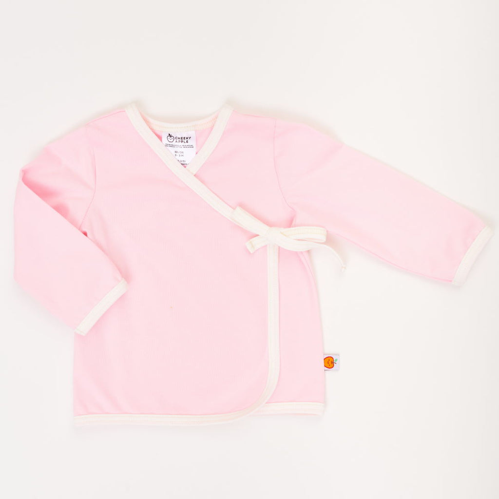Wrap jacket "Summersweat Light Pink/Ecru"